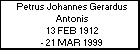 Petrus Johannes Gerardus Antonis