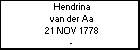 Hendrina van der Aa