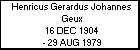 Henricus Gerardus Johannes Geux