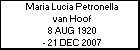 Maria Lucia Petronella van Hoof