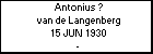 Antonius ? van de Langenberg