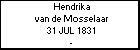 Hendrika van de Mosselaar