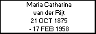 Maria Catharina van der Rijt