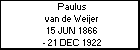 Paulus van de Weijer